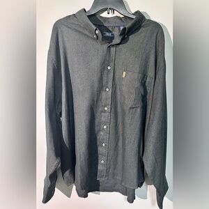 Izod Charcoal Button-Up Shirt